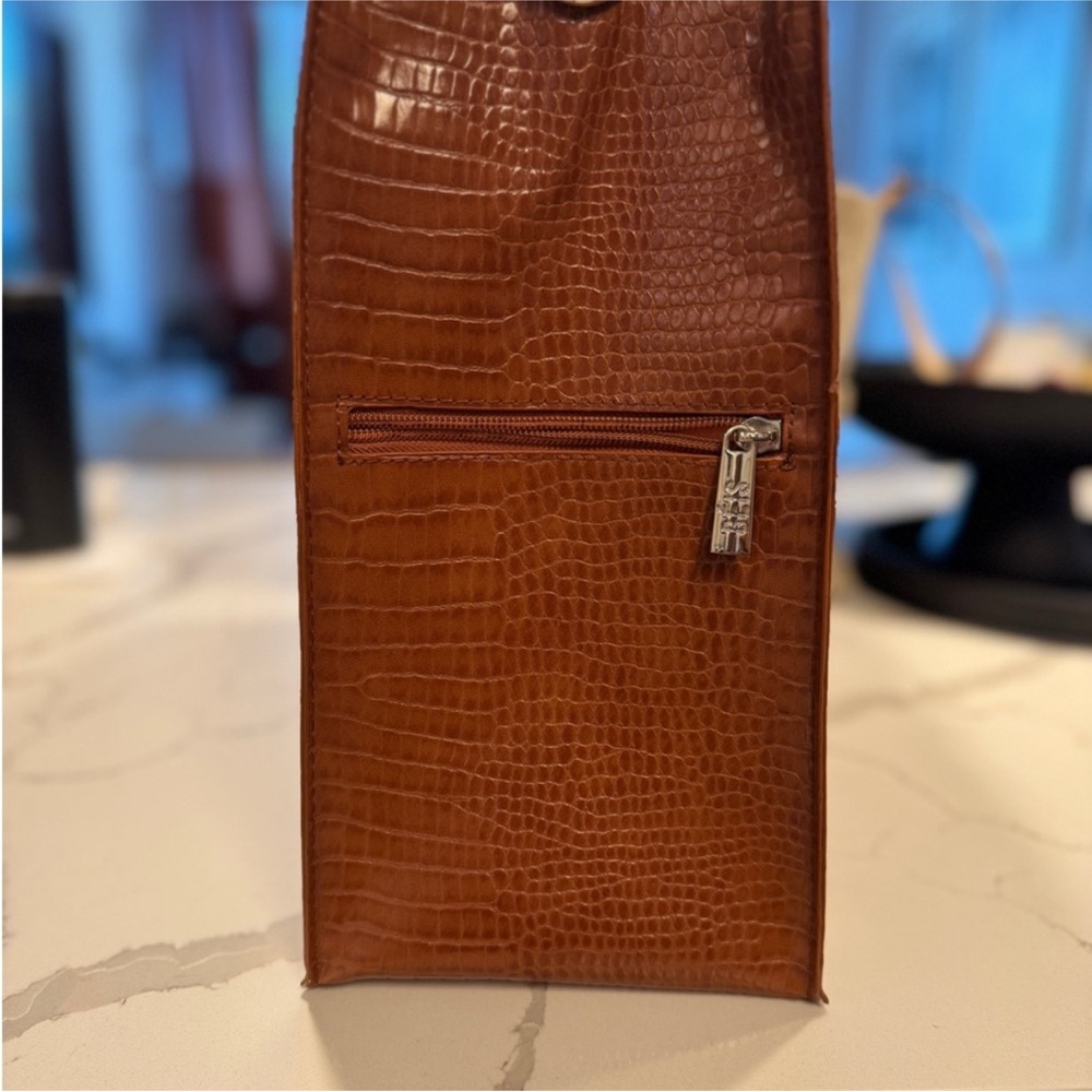 BEIS Brown Croc-Embossed Bag - Picture 5 of 6